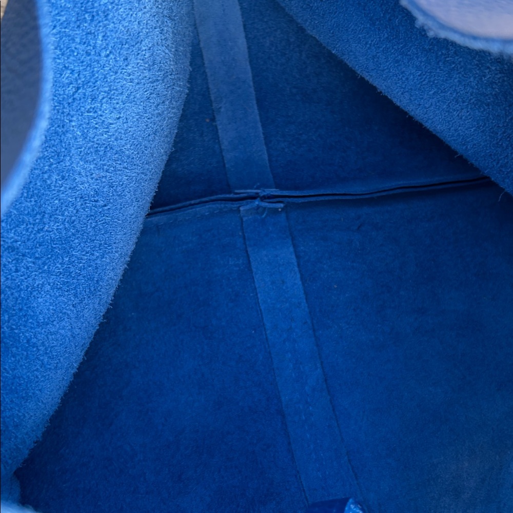 Borse en pelle Italian leather blue hobo satchel bag - Picture 11 of 12
